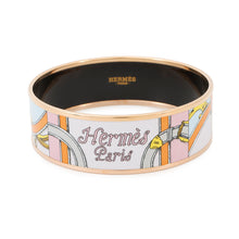Load image into Gallery viewer, HERMES Email Bangle Size GM Pink/Orange/Gold Metal Cloisonne
