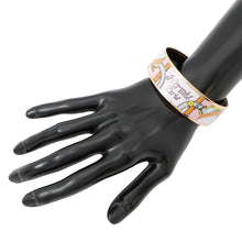Load image into Gallery viewer, HERMES Email Bangle Size GM Pink/Orange/Gold Metal Cloisonne
