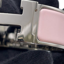 Load image into Gallery viewer, HERMES Clic Clac H Size PM Rose Candor/Silver Metal Enamel

