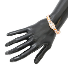 将图像加载到图库查看器中，HERMES Mini Clic Chaine d&#39;Ancre Bracelet Size PM Orange/Gold Metal Enamel
