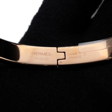 将图像加载到图库查看器中，HERMES Mini Clic Chaine d&#39;Ancre Bracelet Size PM Orange/Gold Metal Enamel
