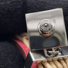 Load image into Gallery viewer, HERMES Medor Picnic Earrings Size GM Pink/Natural Swift Leather Willow
