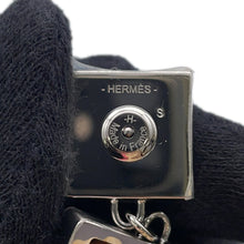 将图像加载到图库查看器中，HERMES Medor Picnic Earrings Size GM Pink/Natural Swift Leather Willow
