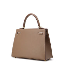 将图像加载到图库查看器中，HERMES Kelly Sellier Verso Etoupe/Bamboo Vomadam Size 25
