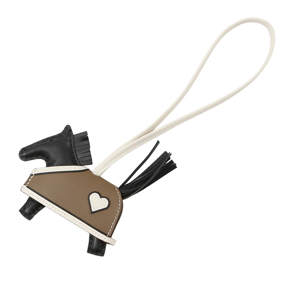 HERMES Rodeo Loveo Cool Black/Etoupe/Craie Lambskin Size PM