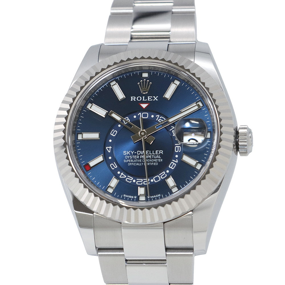 ROLEX Sky-Dweller W42mm Stainless Steel K18WG Bright Blue Dial336934