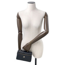 Load image into Gallery viewer, CHANEL CC Logo Vanity Case Black Caviar Leather

