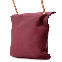 将图像加载到图库查看器中，HERMES Sack Aline Rouge H/Gold Toile Chevrons Barenia Leather Size MM
