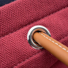 将图像加载到图库查看器中，HERMES Sack Aline Rouge H/Gold Toile Chevrons Barenia Leather Size MM
