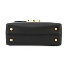Load image into Gallery viewer, CELINE Teen Nino 2-Way Handbag Black118113GG2.38NO Smooth Satined Calf Leather
