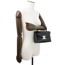 Load image into Gallery viewer, CELINE Teen Nino 2-Way Handbag Black118113GG2.38NO Smooth Satined Calf Leather

