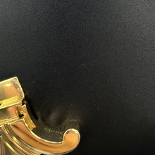 Load image into Gallery viewer, CELINE Teen Nino 2-Way Handbag Black118113GG2.38NO Smooth Satined Calf Leather
