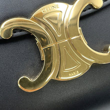Load image into Gallery viewer, CELINE Teen Nino 2-Way Handbag Black118113GG2.38NO Smooth Satined Calf Leather
