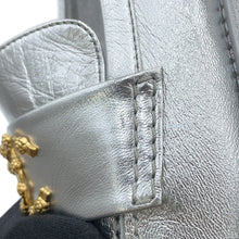 Load image into Gallery viewer, CHANEL CC logo loafers SilverG45663 Leather Size 37C
