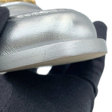 Load image into Gallery viewer, CHANEL CC logo loafers SilverG45663 Leather Size 37C
