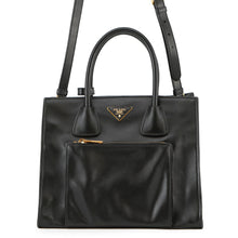 将图像加载到图库查看器中，PRADA 2way Handbag BlackBN2626 Leather
