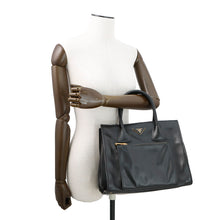 将图像加载到图库查看器中，PRADA 2way Handbag BlackBN2626 Leather
