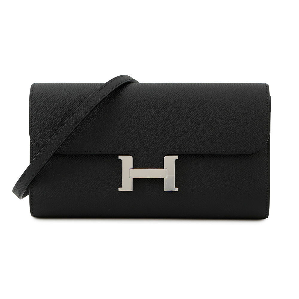 HERMES Constance to Go Black Epsom