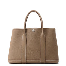 将图像加载到图库查看器中，HERMES Garden Party Etoupe Negonda Leather Size TPM
