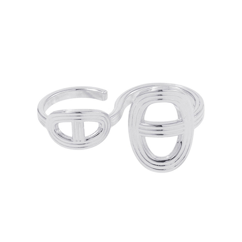 HERMES Chaine d'Ancre24 Double Ring Size TGM/53/#13 SV925