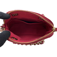 将图像加载到图库查看器中，CHANEL Chain Clutch Shoulder Bag RedAP3354 Patent Leather
