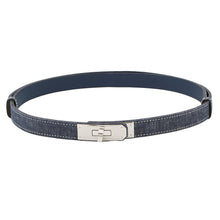 将图像加载到图库查看器中，HERMES Belt Kelly Jean 18 Blue Indigo/White/Blue Navy Denim Epsom
