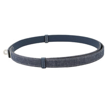 将图像加载到图库查看器中，HERMES Belt Kelly Jean 18 Blue Indigo/White/Blue Navy Denim Epsom
