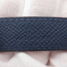 将图像加载到图库查看器中，HERMES Belt Kelly Jean 18 Blue Indigo/White/Blue Navy Denim Epsom
