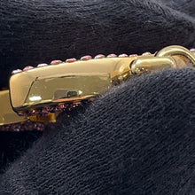 将图像加载到图库查看器中，CHANEL CC Logo Key Ring Gold/Pink Gold Plated Rhinestone

