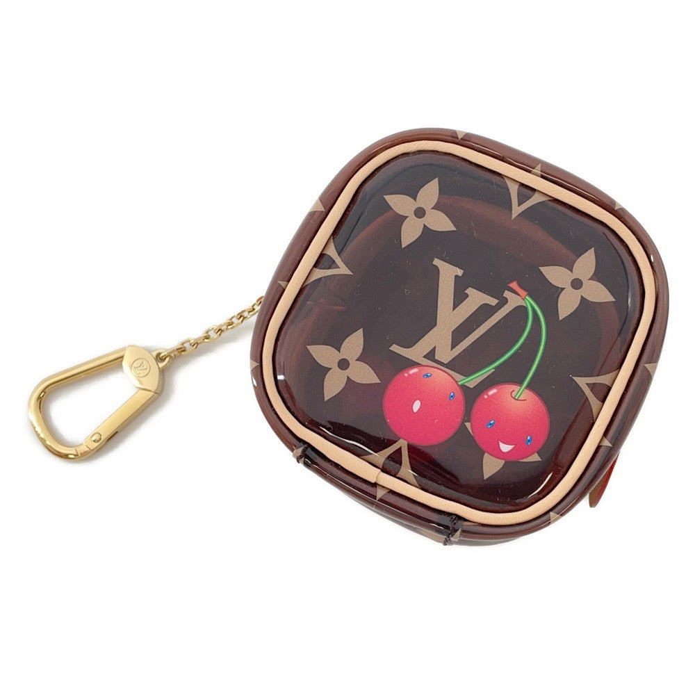 LOUIS VUITTON LV × TM Porte Monnaie Cube BrownM14943 Monogram Cherry PVC Leather
