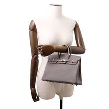 将图像加载到图库查看器中，HERMES Birkin Gris Meyer Togo Leather Size 25
