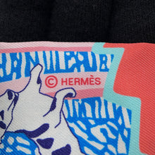 将图像加载到图库查看器中，HERMES Twilly Freely EN LIBERTE Jaune Viff/Blue/Rouge Silk100%
