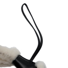 将图像加载到图库查看器中，HERMES Buddy Bag Charm Black Lambskin Mouton
