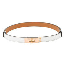 将图像加载到图库查看器中，HERMES Kelly Belt18 New White Epsom
