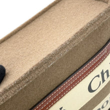 将图像加载到图库查看器中，Chloe Woody 2WAY Tote Bag BrownCHC22SS397G64001 Felt Leather Size Small
