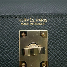 将图像加载到图库查看器中，HERMES Mini Kelly 2 Tricolor Vert Mangrove/Green Pantan/Black Epsom
