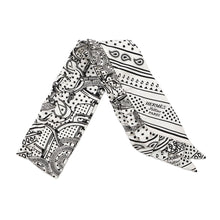 将图像加载到图库查看器中，HERMES Twilly Frill Apron Doll Bandana Black/White Silk100%
