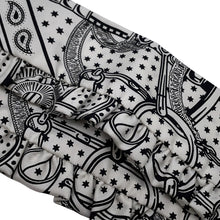 将图像加载到图库查看器中，HERMES Twilly Frill Apron Doll Bandana Black/White Silk100%
