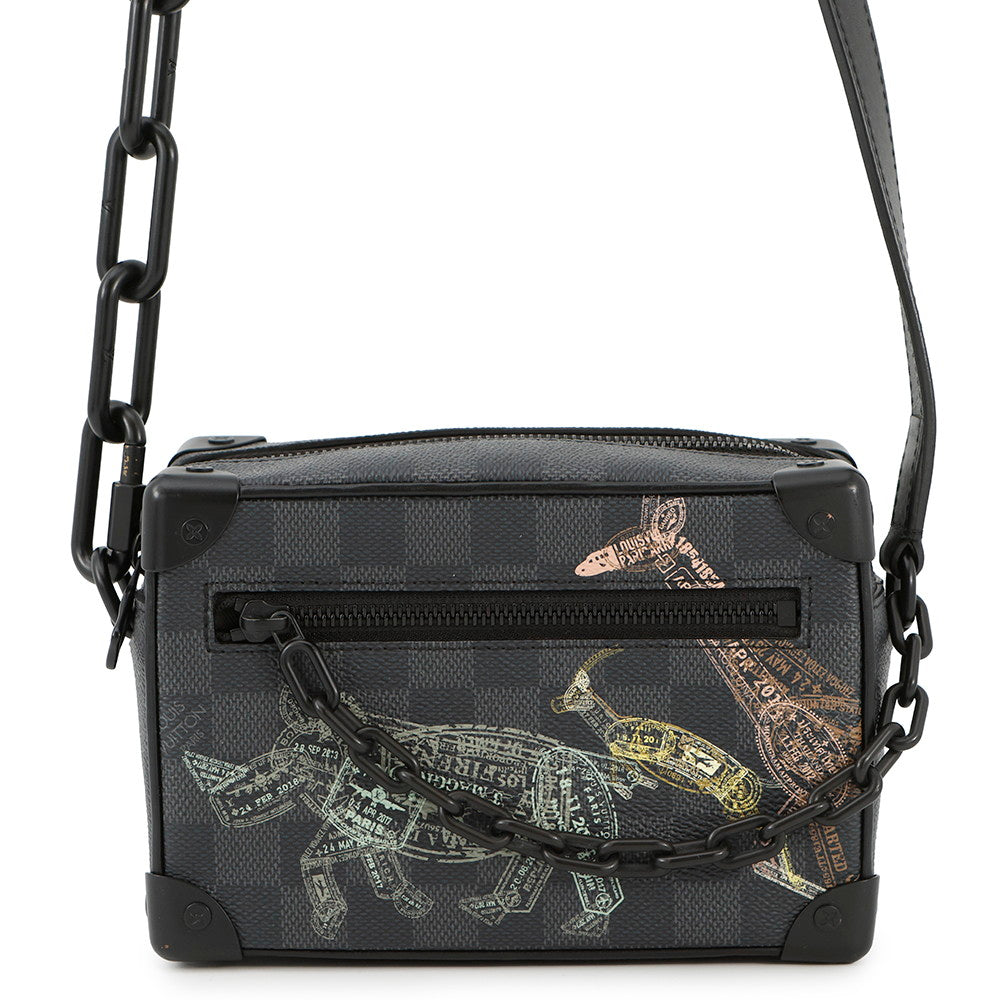 LOUIS VUITTON Mini Soft Trunk NoirN45278 Damier Graphite Stamp