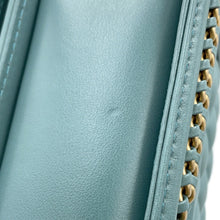 将图像加载到图库查看器中，CHANEL Boy Chanel Blue GreenA94805 Lambskin Size 20
