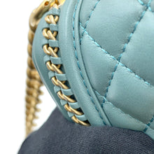 将图像加载到图库查看器中，CHANEL Boy Chanel Blue GreenA94805 Lambskin Size 20
