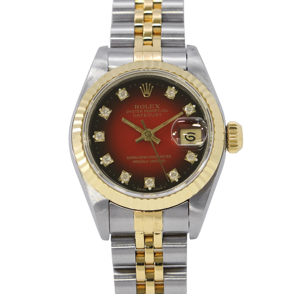 ROLEX Datejust W26mm Stainless Steel K18YG CherryGradation Dial69173G