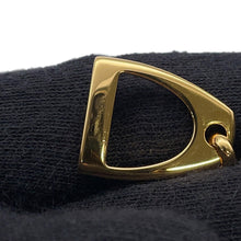 Load image into Gallery viewer, HERMES Etrier Bracelet Navy Swift Leather Metal
