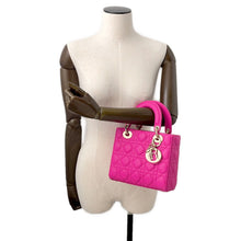 将图像加载到图库查看器中，Dior Lady&#39;s Dior MY ABCDIOR Cannage 2-way Bag PinkM0538ONGE Lambskin Size Small
