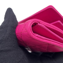 将图像加载到图库查看器中，Dior Lady Dior Lotus Wallet Cannage Tri-fold Wallet PinkS0181ONMJ Lambskin
