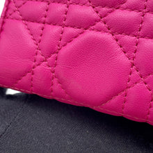 将图像加载到图库查看器中，Dior Lady Dior Lotus Wallet Cannage Tri-fold Wallet PinkS0181ONMJ Lambskin
