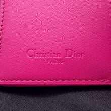 将图像加载到图库查看器中，Dior Lady Dior Lotus Wallet Cannage Tri-fold Wallet PinkS0181ONMJ Lambskin
