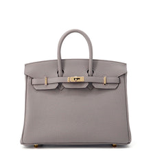 将图像加载到图库查看器中，HERMES Birkin Gris Meyer Togo Leather Size 25
