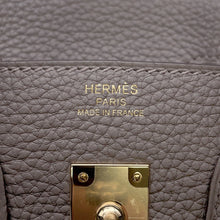 将图像加载到图库查看器中，HERMES Birkin Gris Meyer Togo Leather Size 25
