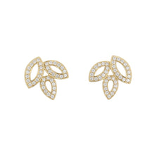 Load image into Gallery viewer, HARRY WINSTON Lily Cluster Mini Ear StuddedEADYPO1MLC 18K Yellow Gold
